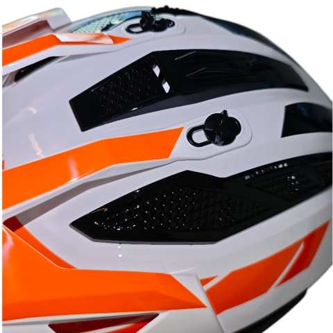 Casca Moto, ATV LS2 Pioneer 2, Adventure MX702, Alb-Portocaliu [8]