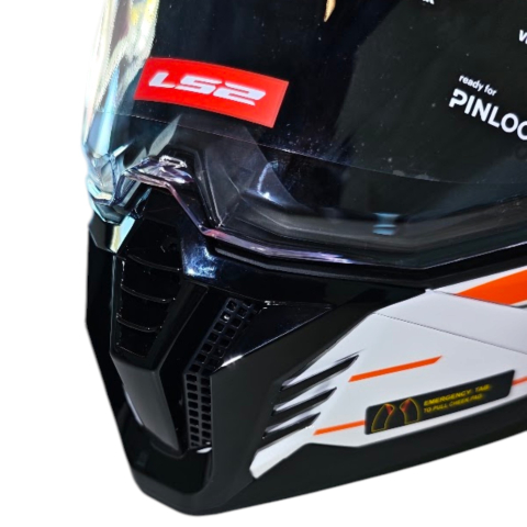 Casca Moto, ATV LS2 Pioneer 2, Adventure MX702, Alb-Portocaliu [10]