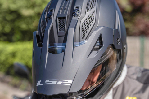 Casca Moto, ATV LS2 Pioneer 2, Adventure MX702, Negru-Rosu [12]