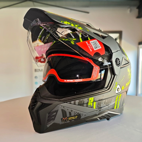 Casca Moto, ATV LS2 Pioneer 2, Adventure MX702, Negru-Galben [3]