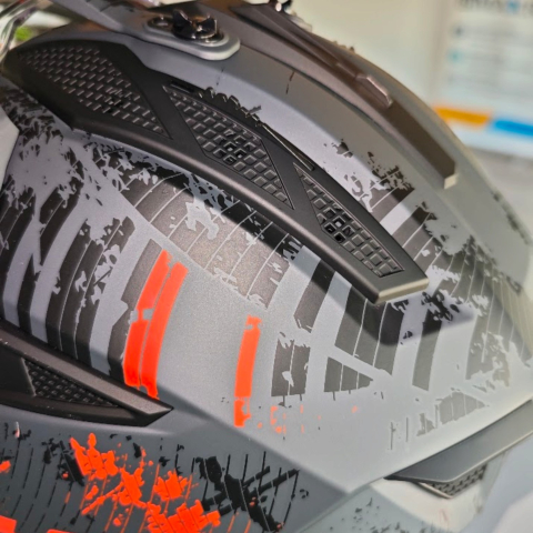 Casca Moto, ATV LS2 Pioneer 2, Adventure MX702, Negru-Rosu [9]
