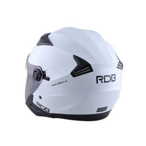 Casca scuter cu viziera si ochelari de soare RDB 708, Alb [1]