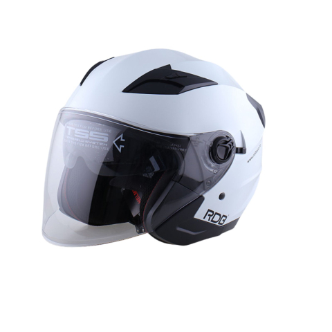 Casti Bike-Moto - Casca scuter cu viziera si ochelari de soare RDB 708, Alb