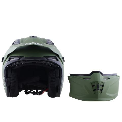 Casca moto Modulara RDB 708, Verde Mat [4]