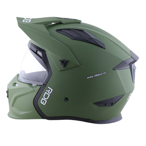Casca moto Modulara RDB 708, Verde Mat [6]
