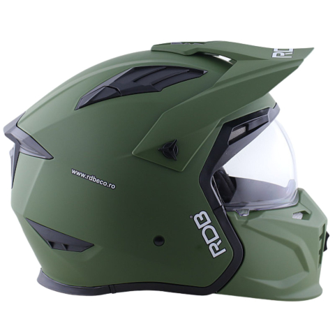 Casca moto Modulara RDB 708, Verde Mat [8]