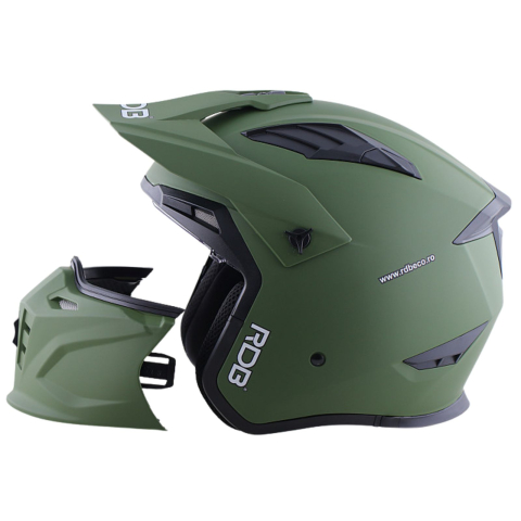 Casca moto Modulara RDB 708, Verde Mat [5]