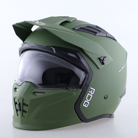 Casti Bike-Moto - Casca moto Modulara RDB 708, Verde Mat
