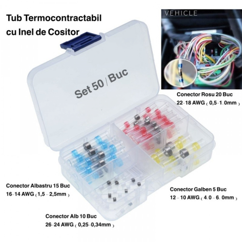 Set Tuburi Termocontractibile cu Inel de Cositor, 50 buc [2]