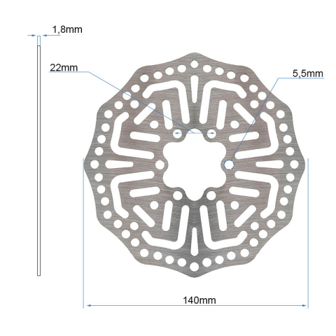 Disc frana Kukirin G2 Pro, 140 mm diametru [1]