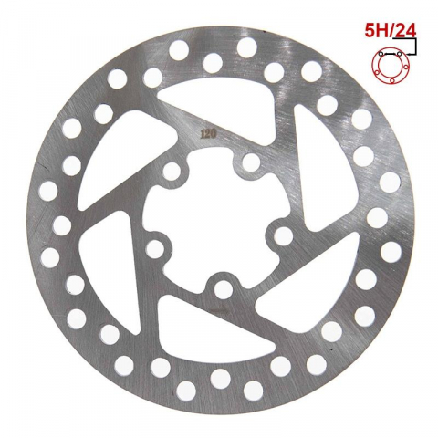 Piese Trotineta Electrica Xiaomi - Disc frana trotinete electrice 120mm, 5 gauri prindere, 24mm intre gauri