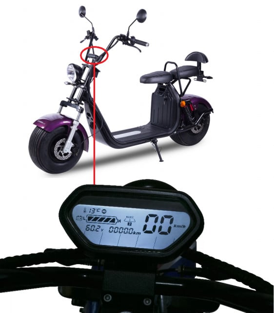 City Coco (Harley) - Display / Bord scuter electric City Coco digital cu senzor temperatura