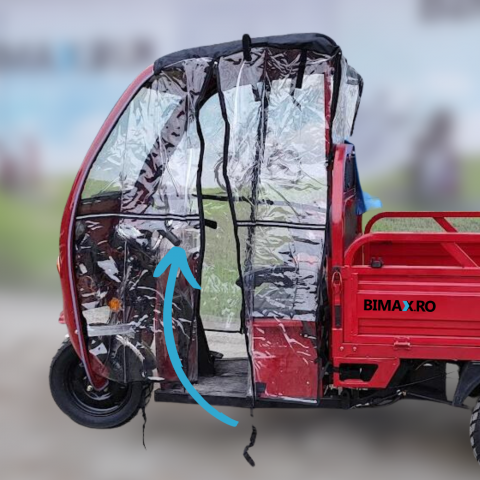 Accesorii Triciclete Electrice - Folie usi triciclu cu cabina, Universal