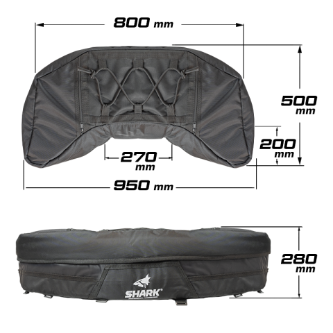 Geantă textilă ATV SHARK 100 litri pentru portbagaj față sau spate [2]