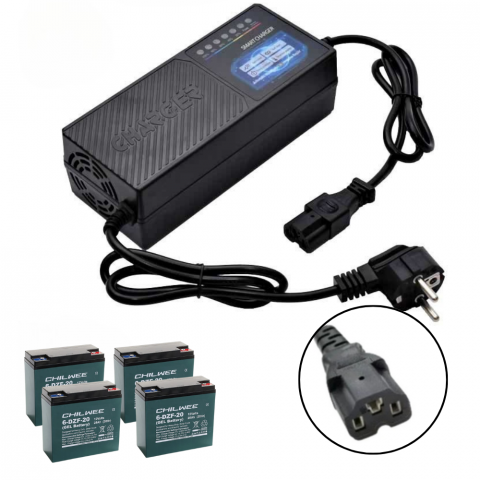 Incarcator Triciclu Electric - Incarcator universal 48V 20Ah, Plumb-Acid Gel, pentru 4 baterii de 20-23Ah