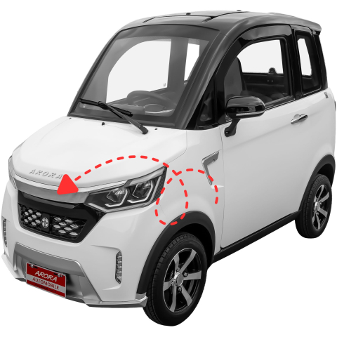 Masca fata cromata zona faruri, Cvadriciclu Arora S1 [1]