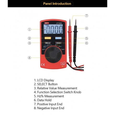 Multimetru digital de buzunar UNI-T UT120A [1]