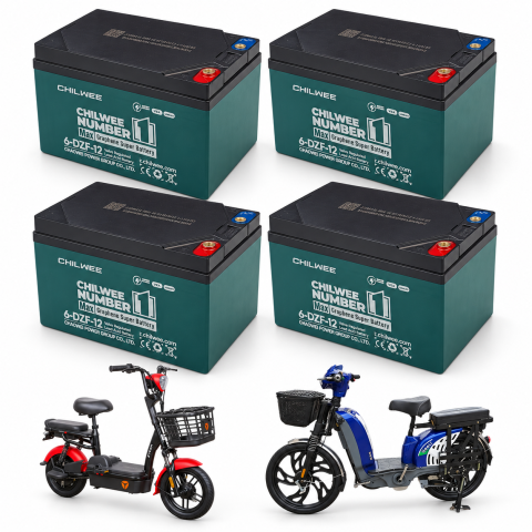 Baterie Scuter Electric 48v - Pachet 4 x Baterii 12V 12Ah, 48V 12Ah