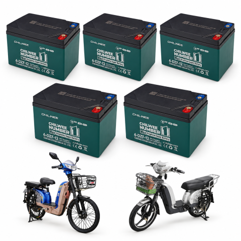 Baterie Scuter Electric 48v - Pachet 5 x Baterii 12V 12Ah, 60V 12Ah