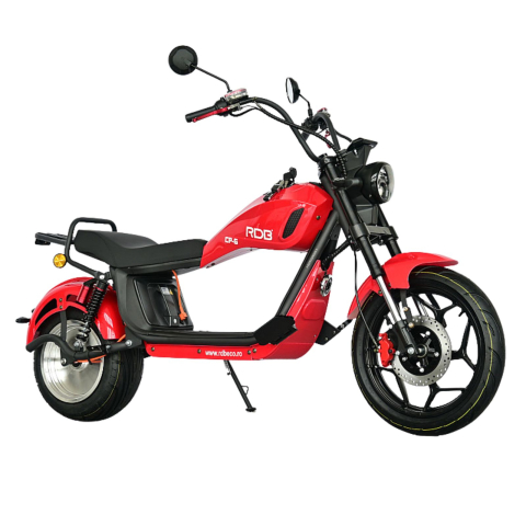 Scutere Electrice - Scuter electric tip Chopper, motor 2000W, 25km/h fara permis, 2 locuri, Acumulator Litiu detasabil, Autonomie max 50km