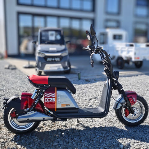 Scuter electric Harley CC25, motor 3000W, 30Ah baterie detasabila, 25km/h fara permis, 2 locuri, Autonomie max 60km [2]