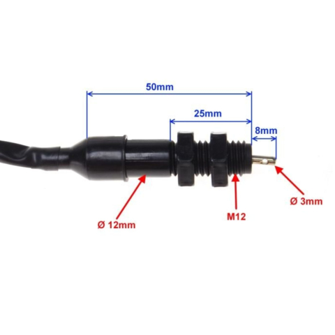 Senzor stop frana universal tricicluri cargo, M12, cablu 32 cm [1]