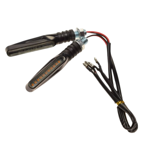 Lumini Scuter Electric - Set 2 lampi semnalizare scutere, tricicluri, dinamice, 12 leduri, 255mm cablu