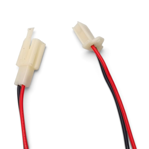 Set conector Alb mama - tata, 2 pini, cu fire de 25cm [1]