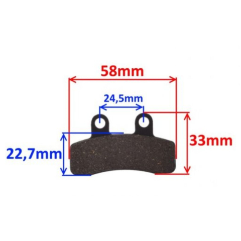 Set placute frana universale 58mm (EBC - FA448) [1]