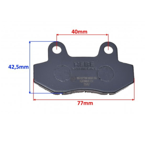 Set placute frana triciclu electric, cvadricicluri, 77mm lungime, 9mm grosime [1]