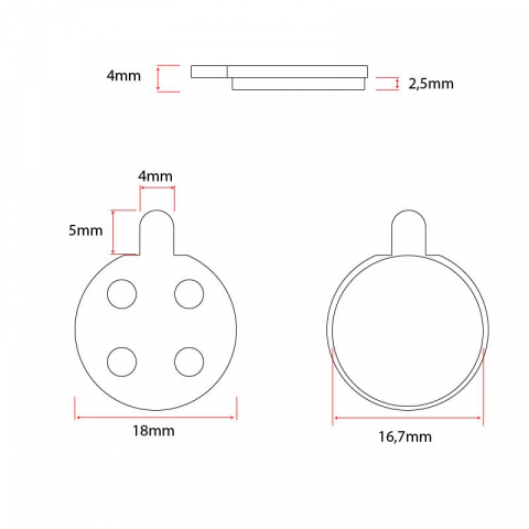 Set 2 perechi placute frana Xiaomi M365 Essential, 1S, Pro, Pro2, Ninebot [2]