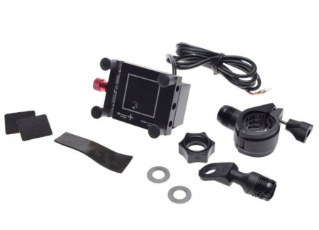 Suport telefon metal cu prindere ghidon - USB [1]