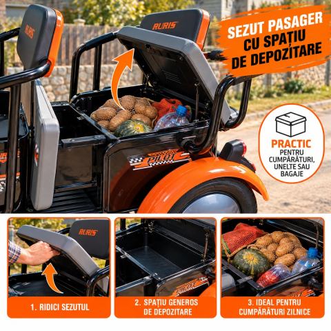 Tricicletă electrică Ruris Pilot 3020, 2 persoane, fără permis [25]