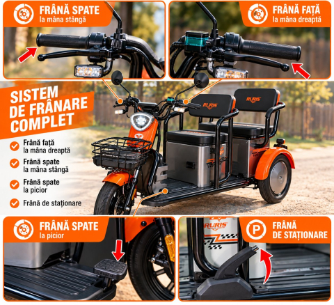 Tricicletă electrică Ruris Pilot 3020, 2 persoane, fără permis [24]