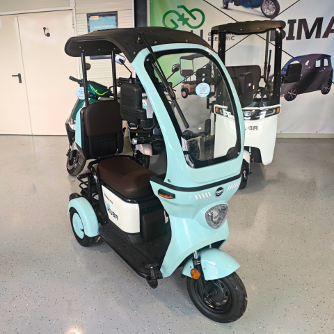 Tricicleta Electrica acoperita, Fara Permis (viteza max 25km/h), KUBA Grape 25 Max, Crem, Omologata, CIV Gratuit [10]