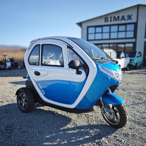Mașini Electrice cu și fără permis - Tricicleta Electrica cu cabina, tip masina electrica, viteza max 25km/h, 1000W, 2 locuri, RDB T414