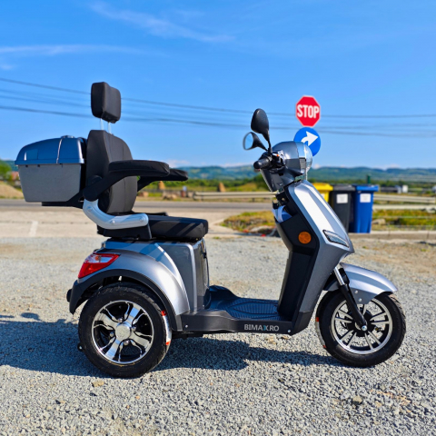 Tricicleta electrica VTA VM4 MOBILITY, cu far LED, motor 1000W, cutie portbagaj cu cheie, fara permis, 25km/h [8]