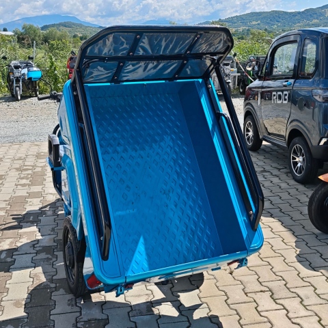Triciclu Electric cu bena, motor 1500W, Fara Permis, Autonomie 50-80km, CIV INCLUS [12]