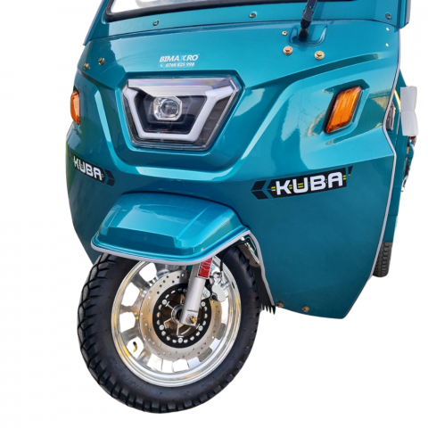 Triciclu Electric cu cabina, Fara Permis (25km/h), Motor 1500W, autonomie max 70km, 72V 58Amperi, Bena Basculabila, Masa Maxima 603kg, Carte RAR inclusa, Kuba GL 35000 [8]