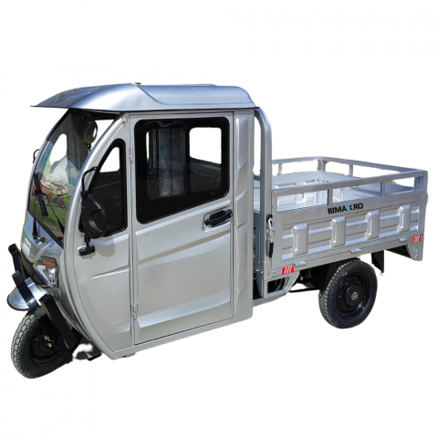 Triciclu electric cu Cabina inchisa, fara permis (25km/h), JP3000, cu ghidon, bena basculabila, autonomie max 42km,  masa maxima 621kg, Carte RAR (CIV) inclus [8]