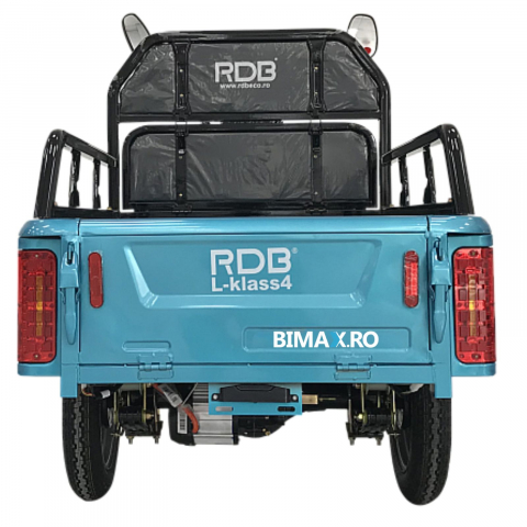 Triciclu Electric cu remorca 1350W, Fara Permis (viteza max 25km/h), RDB L-KLASS 4, Omologata, CIV inclus [6]