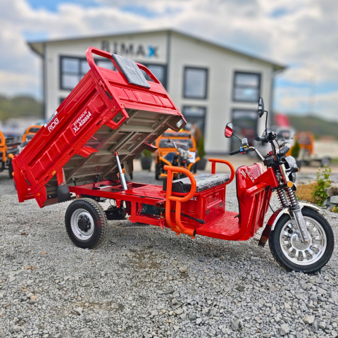 Triciclete Electrice - Triciclu Electric cu remorca basculabila la buton, 4000W, Fara Permis, RDB XL-KLASS 4 HIDRAULIC, CIV inclus