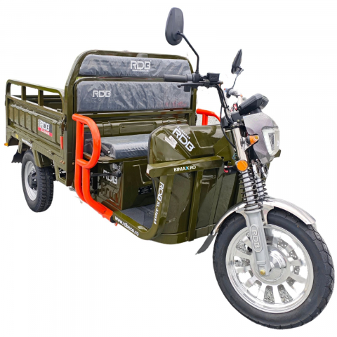 Vehicule electrice - Triciclu Electric cu remorca basculabila la buton, 4000W, Fara Permis, RDB XL-KLASS 4 HIDRAULIC, CIV inclus