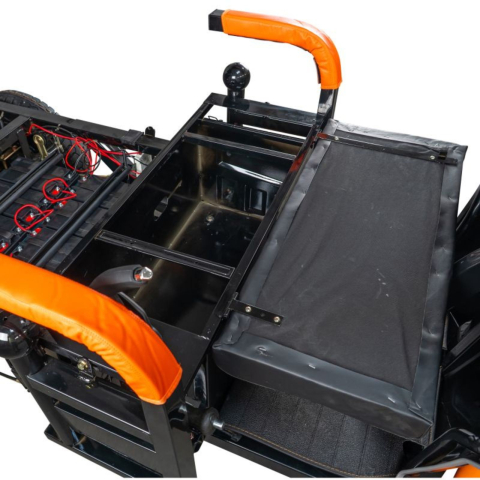 Triciclu Electric cu bena basculabila Ruris PILOT 3120, fara permis, autonomie max 60km, Negru, Drujba Cadou [11]