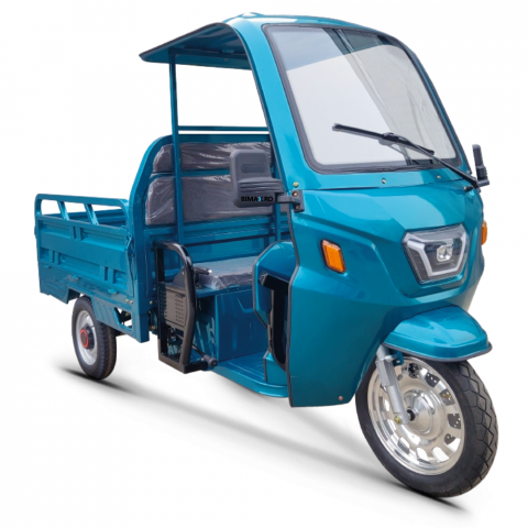 Tricicleta Electrica Adulti cu Cabina - Triciclu Electric cu cabina, Fara Permis (25km/h), Motor 1500W, autonomie max 70km, 72V 58Amperi, Bena Basculabila, Masa Maxima 603kg, Carte RAR inclusa, Kuba GL 35000