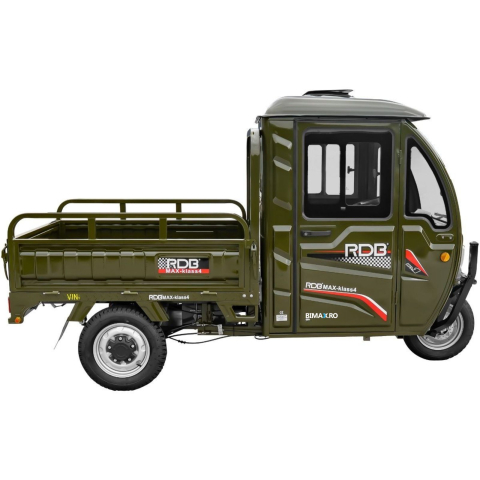 Triciclu Electric utilitar MAX KLASS4, model 2026 cu cabina, motor 4000W, Fara Permis (viteza max 25km/h), Carte RAR inclusa [25]