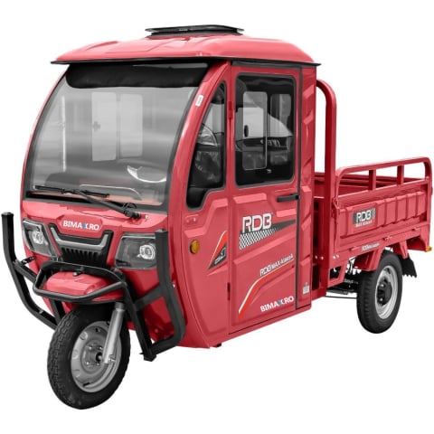 Tricicleta Electrica Adulti Fara Permis - Triciclu Electric utilitar MAX KLASS4, model 2026 cu cabina, motor 4000W, Fara Permis (viteza max 25km/h), Carte RAR inclusa