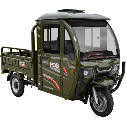 Triciclu Electric utilitar MAX KLASS4, model 2026 cu cabina, motor 4000W, Fara Permis (viteza max 25km/h), Carte RAR inclusa [24]