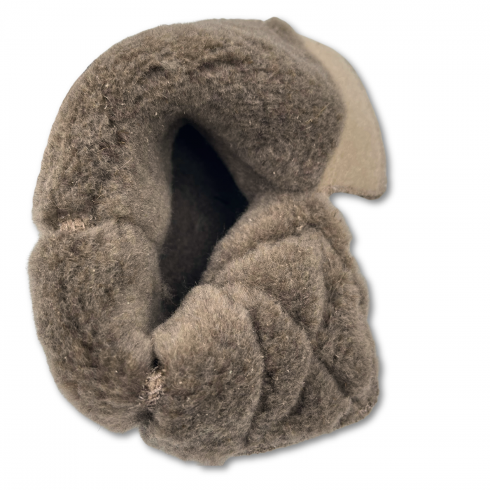 Ghete cu blana pentru copii, primii pasi, Piele Naturala, lana naturala de oi pe tricot, barefoot, Macco, Verde [9]