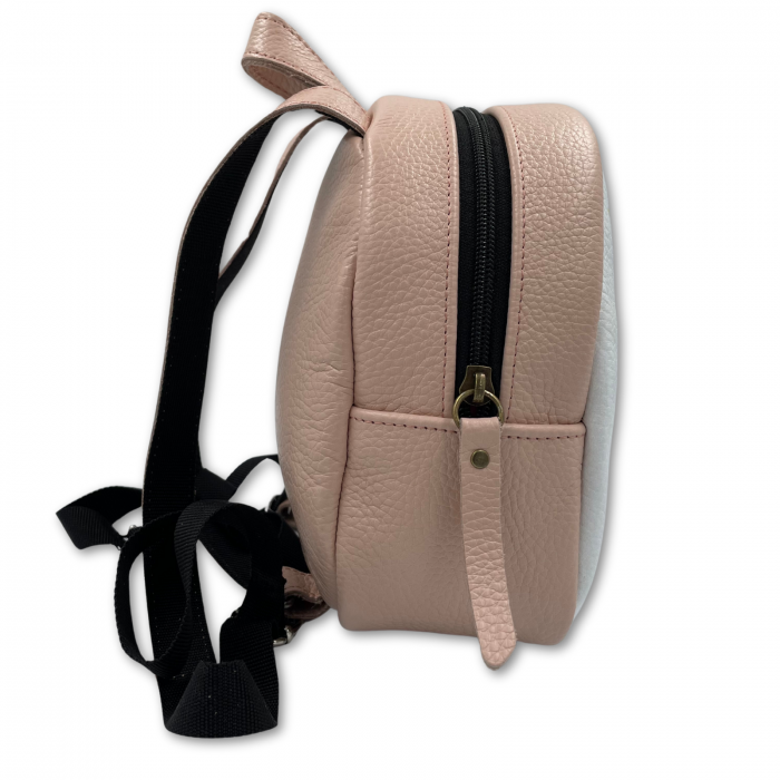 Rucsac copii, Piele Naturala, Macco, Unicorn,  Roz deschis/Alb [4]